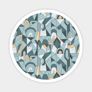 Geometric Cats Magnet